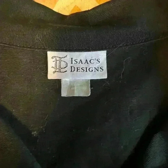 ISAACS DESIGNS  RHINESTONED BLACK DENIM JACKET - Picture 4 of 6